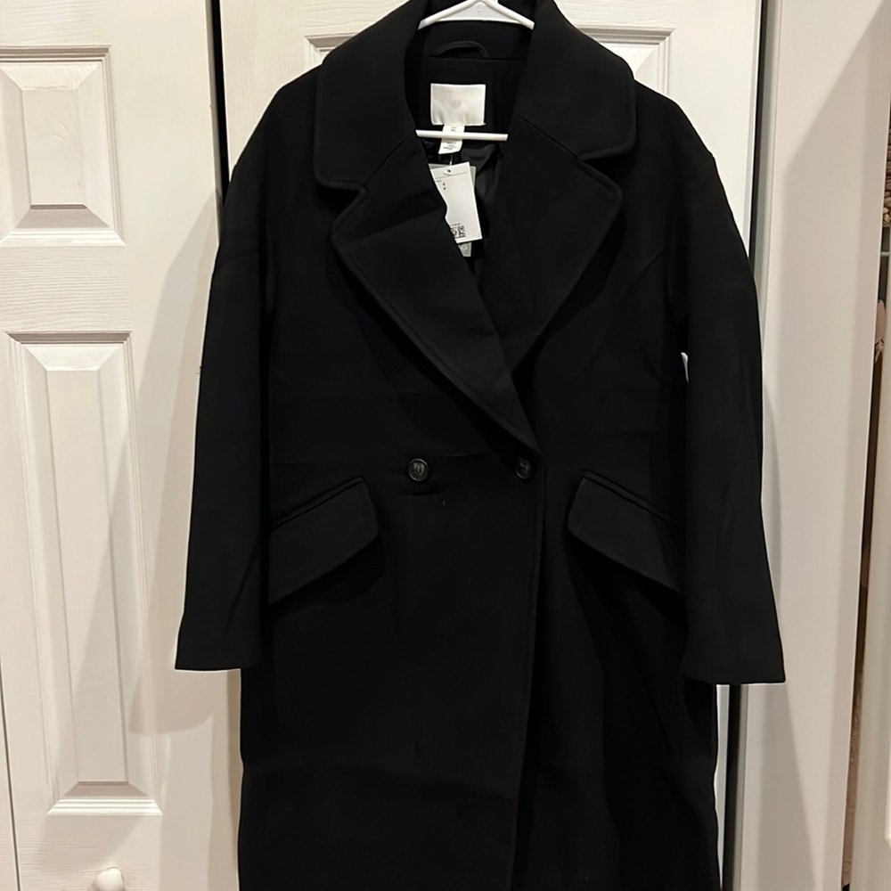 Black oversized coat - Size small